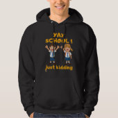grappige hoodie "YAY SCHOOL" (Voorkant)