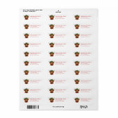 Grappige Hoogland Koe Retour Adres Labels (Full Sheet)