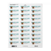 Grappige Hooglandrund Retouradreslabels Etiket (Full Sheet)