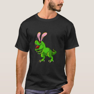 Grappige Hop o saurus T Rex Dino met XL Bunny Ears T-shirt