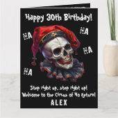 Grappige Horror Boosaardige Circus Clowns Donkere  Kaart (Voorkant)