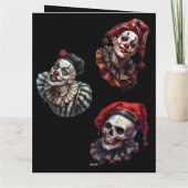 Grappige Horror Evil Circus Clowns Donkere 40ste V Kaart (Achterkant)