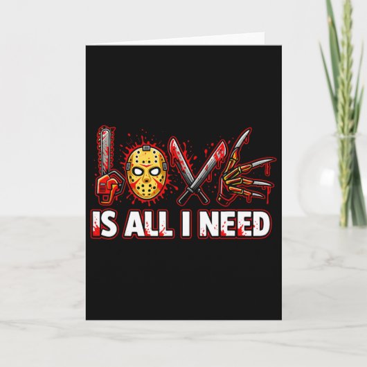 Grappige Horror Liefde Is Alles Wat Ik Nodig Heb S Kaart (Voorkant)