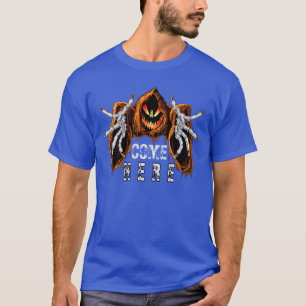 Grappige Horror Pompoen Kom Hiervoor Halloween cad T-shirt