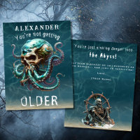 Grappige horror thema Kraken Skull voor hem verjaa