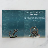 Grappige horror thema Kraken Skull voor hem verjaa Kaart (Binnen)