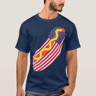 Grappige Hot Dog 4 juli USA Patriottische Hot Dog T-shirt