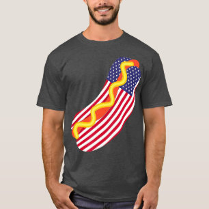 Grappige Hot Dog 4 juli USA Patriottische Hot Dog T-shirt