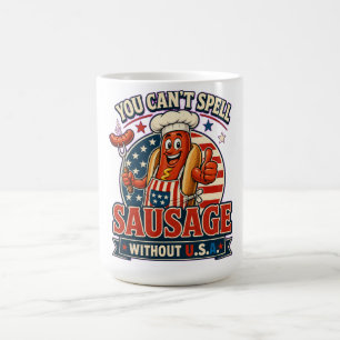 Grappige Hot Dog Chef USA Sausage Liefhebber Cadea Koffiemok