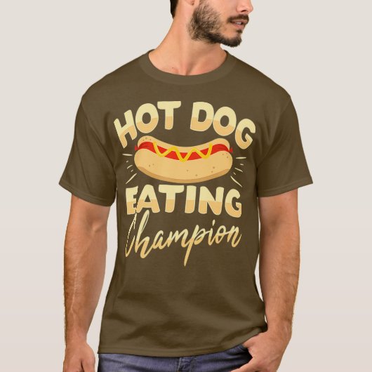 Grappige Hot Dog Eating Champion Premium T-shirt (Voorkant)
