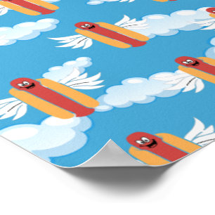 Grappige Hot Dog Emoji Betekenis Voedsel Humor Emo Poster