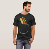Grappige Hot Dog In The Pocket Gift Hot Hondenlief T-shirt (Voorkant volledig)