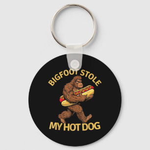 Grappige Hot Dog Kunst voor Mannen Vrouwen Bigfoot Sleutelhanger
