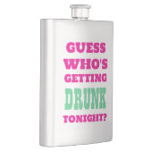 Grappige Hot Roze Drink Quote Vetgedrukte tekst Flacon (Rechts)