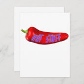 Grappige Hot Stuff Red Chili Pepper Feestdagenkaart (Voorkant / Achterkant)
