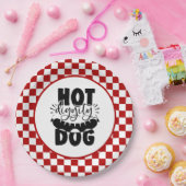 grappige hotdog grill party papieren bordje (Feest)
