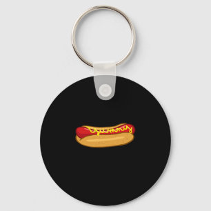Grappige hotdog hotdogliefhebber uitvoering sleutelhanger