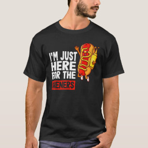 Grappige hotdog Ik ben hier voor de Wieners Sausag T-shirt