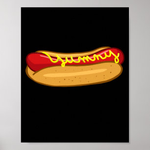 Grappige hotdog-liefhebber hotdog-optreden poster