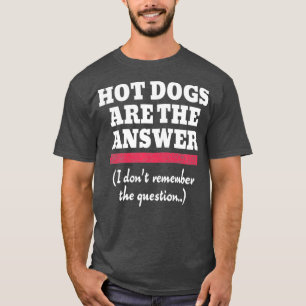 Grappige hotdogs zijn het antwoord premium t-shirt