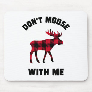 Grappige houding, last me niet met eland Winter Bi Muismat