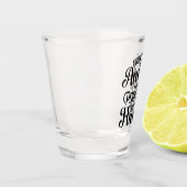 Grappige houding met persoonlijkheid die je niet a shot glas (Links)