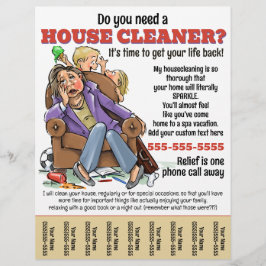 Grappige Housecreaning Service Home Huishoudster P Flyer