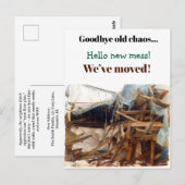 Grappige housewarming party uitnodiging verhuizen (Voorkant / Achterkant)