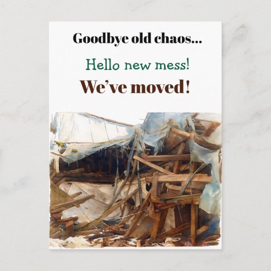 Grappige housewarming party uitnodiging verhuizen (Voorkant)