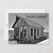 Grappige housewarming shack uitnodigingen (Voorkant)