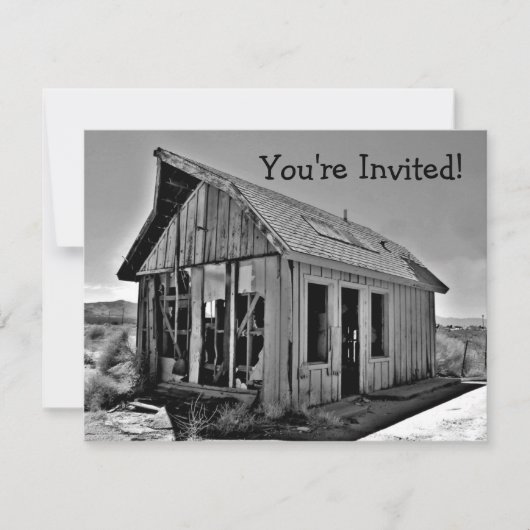 Grappige housewarming shack uitnodigingen (Voorkant)