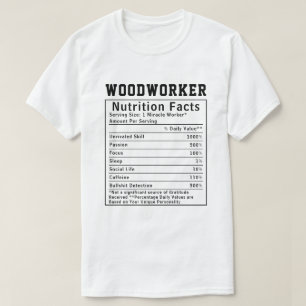 Grappige houtbewerker voedingsfeiten kunst van hou t-shirt