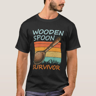 Grappige houten lepel overlevende t-shirt