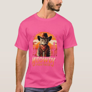 Grappige Howdy Meme Wilde Westen Cowboyhoed Meowdy T-shirt