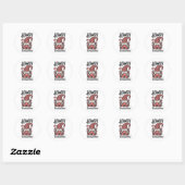 Grappige Howdy Valentijn Dwerg Ontwerp Dwergen Lie Ronde Sticker (Vel)