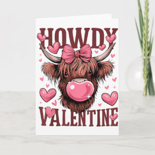Grappige Howdy Valentijn Highland Koe Valentijnsda Kaart