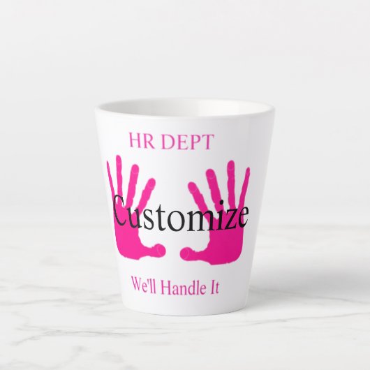 Grappige HR-afdeling Humor Thunder_Cove Latte Mok (Voorkant)