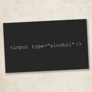 Grappige HTML-invoer alcohol - programmeur humor Rechthoekige Sticker