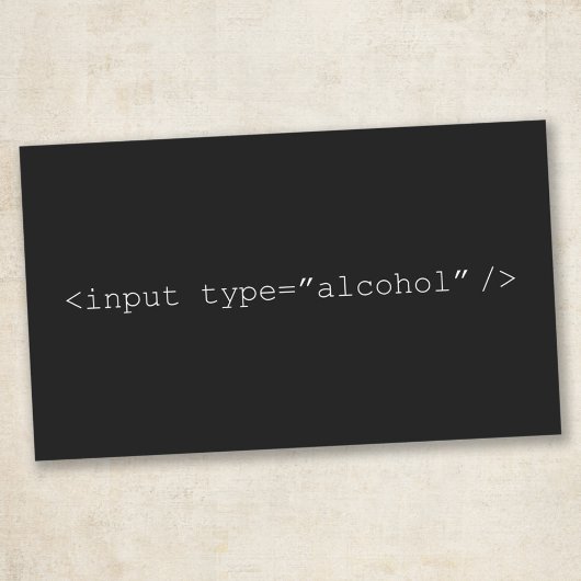 Grappige HTML-invoer alcohol - programmeur humor Rechthoekige Sticker