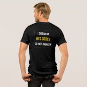 Grappige HTS-codes douane makelaar slogan Tri-Blend Shirt (Achterkant volledig)