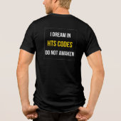 Grappige HTS-codes douane makelaar slogan Tri-Blend Shirt (Achterkant)