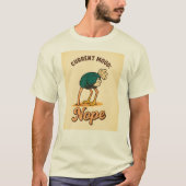 Grappige “Huidige stemming: Nee” Struisvogel Vinta T-shirt (Voorkant)