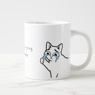 Grappige Huilende Kat Meme Mok   Ik Huil Niet Ik B
