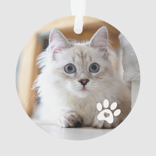 Grappige huisdier 2 foto Kerstmis Ornament (achterkant)