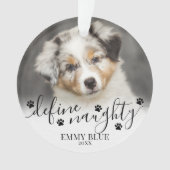 Grappige huisdier foto hond kerstmis ornament (voorkant)