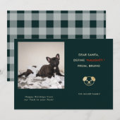 Grappige huisdier foto kerst feestdagenkaart (Voorkant / Achterkant)