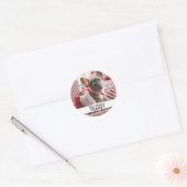 Grappige huisdier foto ronde sticker (Envelop)