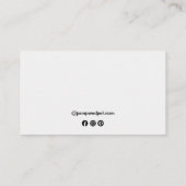 Grappige huisdier groomer kat in bad zwart wit visitekaartje (Achterkant)