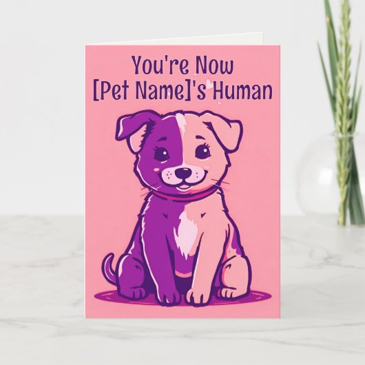 Grappige huisdier | Hond heeft een mens Kaart (Voorkant)