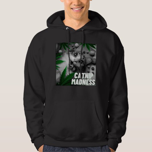 Grappige huisdier illustratie, grappige kat: katte hoodie (Voorkant)